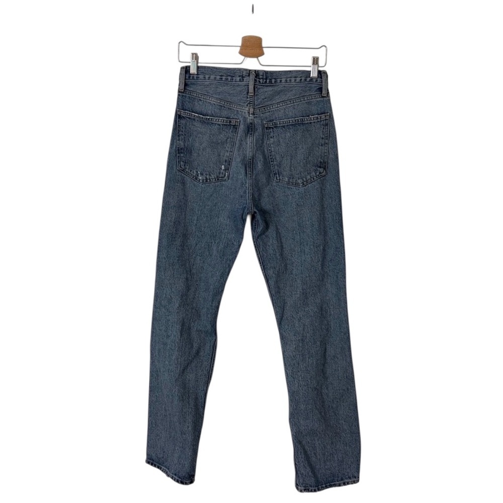AGOLDE Jeans Woman’s 27 90’s High Rise Straight Leg Distressed Denim - Picture 2 of 4